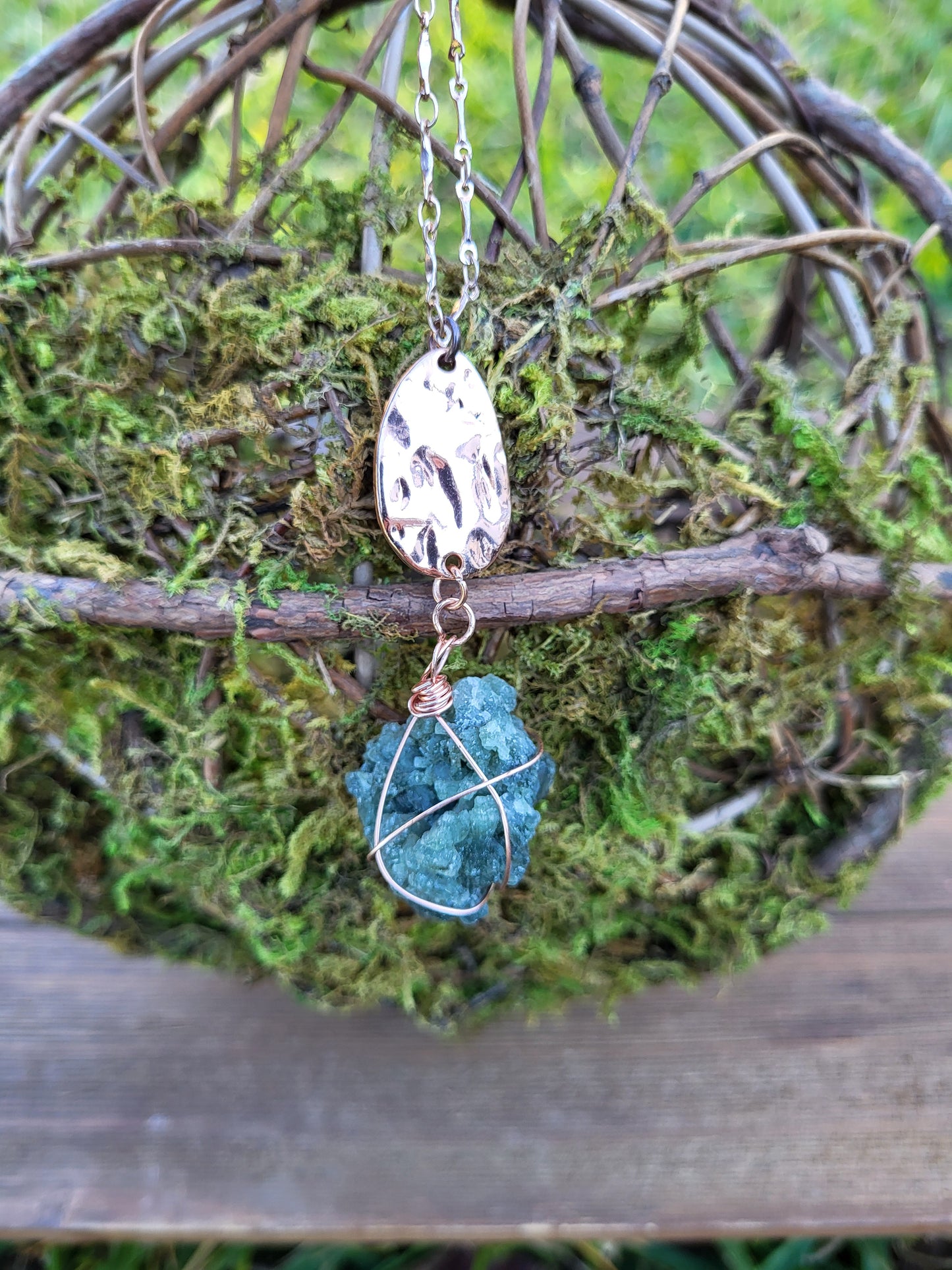 Raw Prehnite Necklace