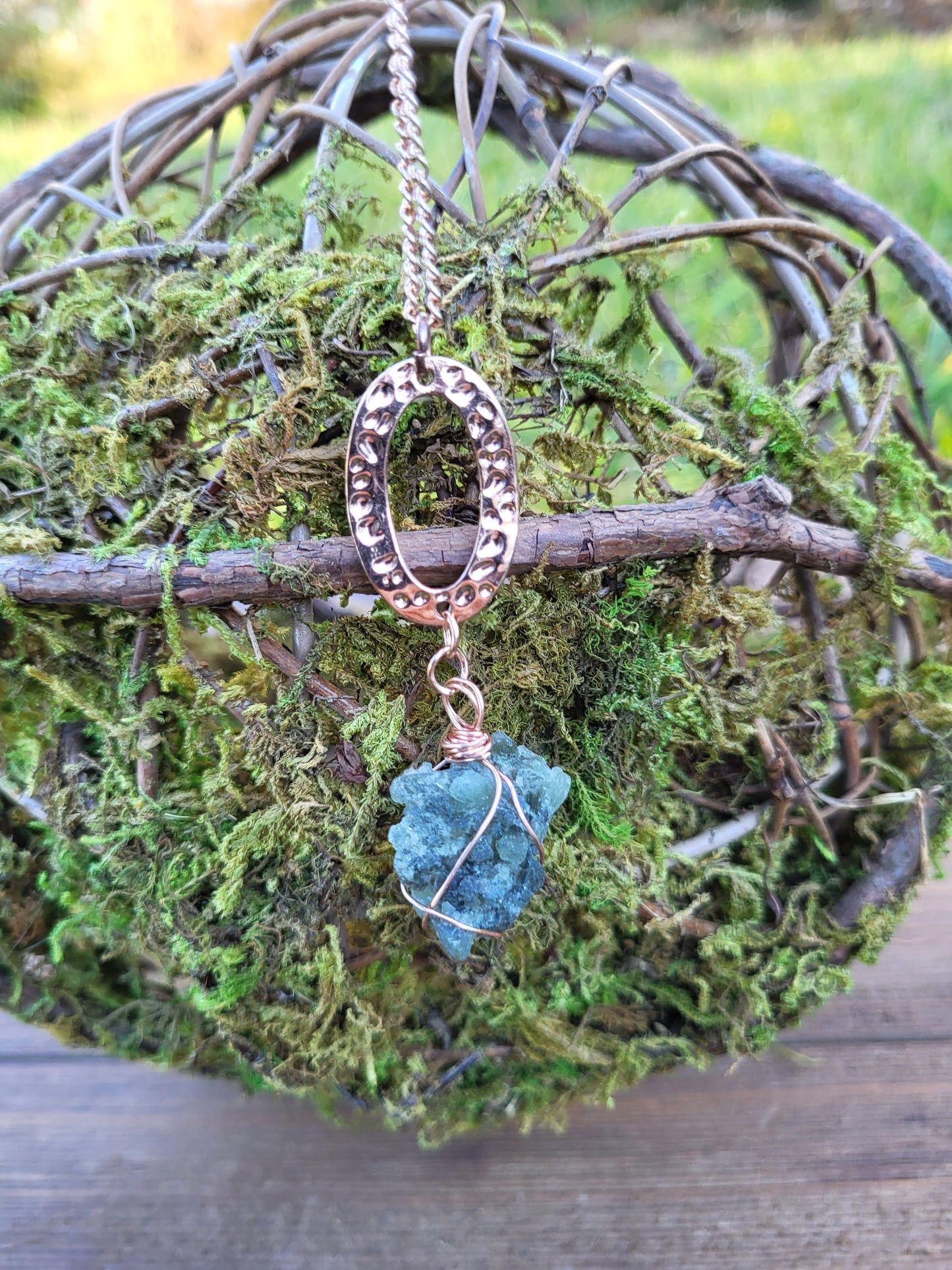 Raw Prehnite Necklace