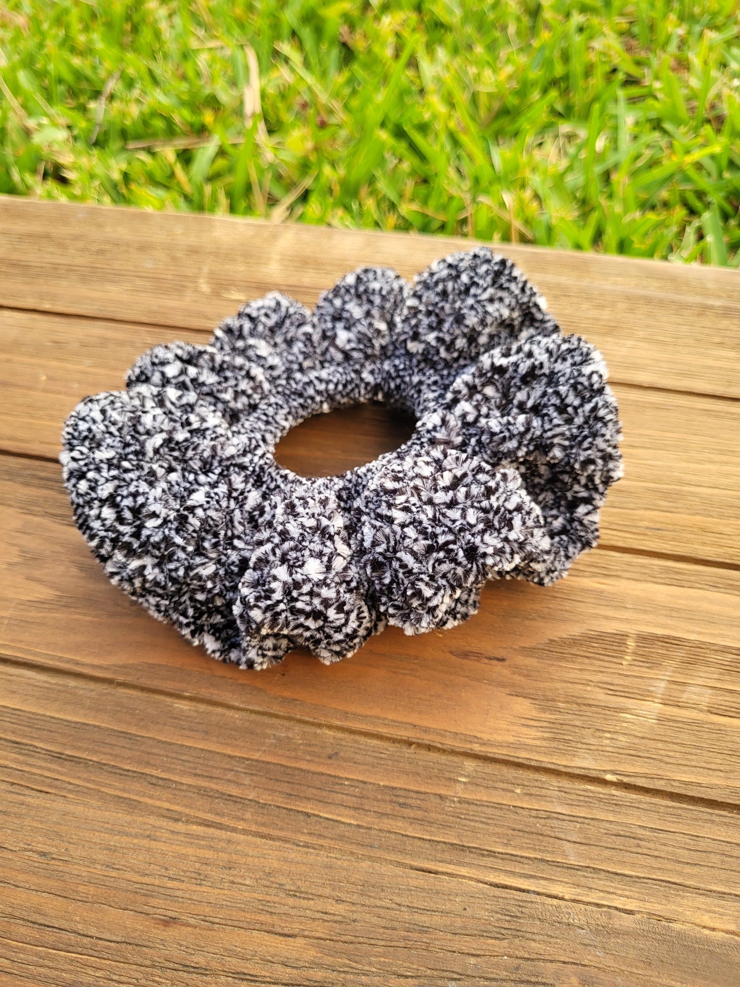 Black and White Scrunchie